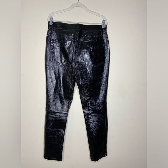Derek Lam 10 Crosby Lamb Leather Black Pants Ankle Crop Size 10 - Picture 7 of 10
